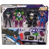 Metal Force Team Up Brainiac and Lex Luthor vs Batman and Superman Set Action Figures with Exclusive Accessories, Includes Character Cards - 4 of 4