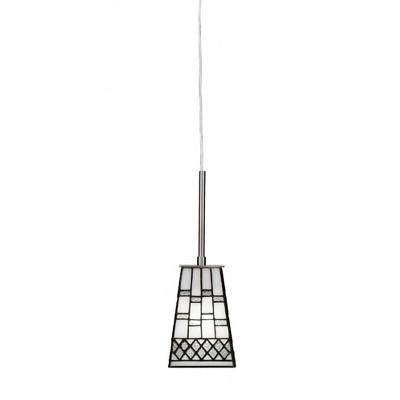 Toltec Lighting Apollo 1 - Light Pendant in  Graphite with 5" Square Pewter Art Glass Shade