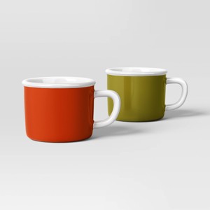 13.5 fl oz Set of 2 Stoneware Camper Mugs - Room Essentials™ - 1 of 4