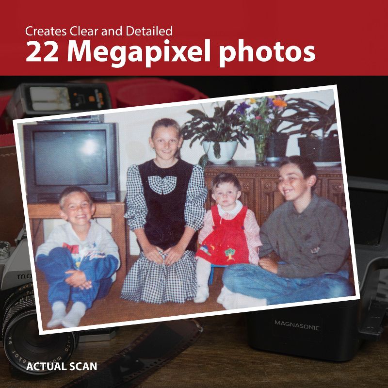 Magnasonic 24MP Film Scanner with Large 5" Display & HDMI, 35mm Slide Film Holder, Converts Film & Slides into JPEGS - Black, 5 of 10