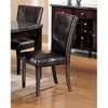 Simple Relax Set of 2 PU Side Chairs in Espresso and Walnut - 2 of 4