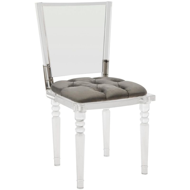 Ella Acrylic Dining Chair - Clear/Grey - Safavieh., 3 of 10
