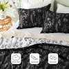 Bedsure | 2/3 Pcs Floral Printed Reversible Sage Green Comforter Set Queen Size Soft Designed Plants Pattern Bedding Set - 3 of 4