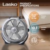 Lasko Wind Machine 3300 20 Inch 3 Speed Cooling Pivoting Head Floor Fan, Gray - image 3 of 4