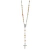 Chisel Stainless Steel Polished with Agate Beads 31" Rosary Necklace - 4 of 4