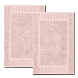 White Classic Cotton Bath Mat Floor Towel [Not a Rug] 2-Pack - 22x34" - 1 of 4