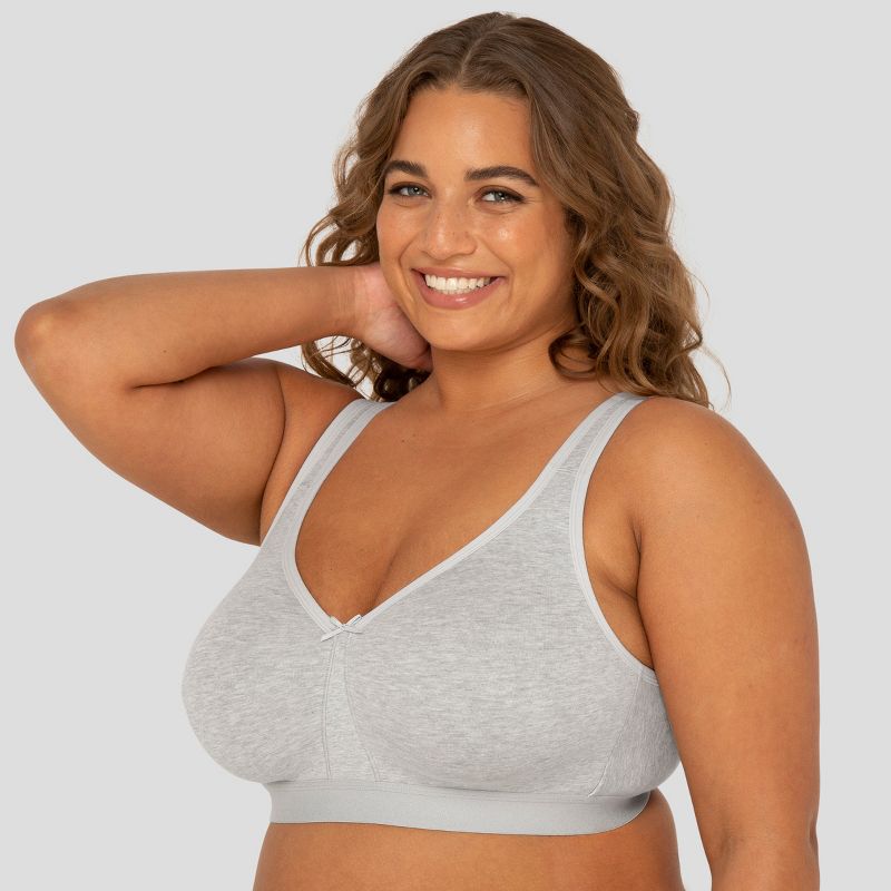 Fit For Me by Fruit of the Loom Womens Plus Size Beyond Soft Cotton Wireless Bra, 3 of 5