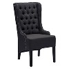 Vincent Linen Button-Tufted Chair with Silver Nail heads Trim Gray - Baxton Studio - 3 of 3