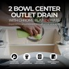 Master Plumber 2 Bowl Center Outlet Drain with Chrome Plated Brass, Nuts and Washers for Pipe Fittings, Kitchen Sink and Drainage, Silver - image 2 of 4