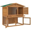vidaXL Rabbit Hutch Brown Solid pine wood Large Rabbit Hutch - 3 of 4