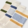Women's Retro Striped Ribbed 3pk Crew Socks - Universal Thread™ 4-10 - 3 of 3