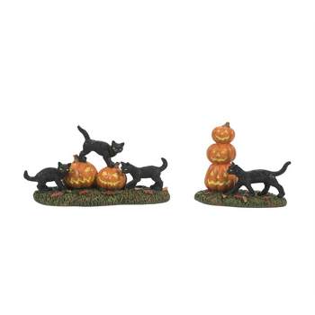 Department 56 Department 56 Village Halloween Scary Cats and Pumpkins Set of 2 #6012285