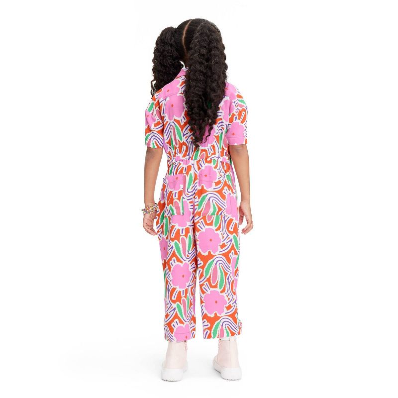 Kids' Short Sleeve Flower Groove Red Jumpsuit - DVF for Target, 2 of 8