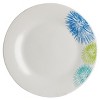 Gibson Home Blue Meadow 12 Piece Fine Ceramic Dinnerware Set in White with Colored Accents - 3 of 4