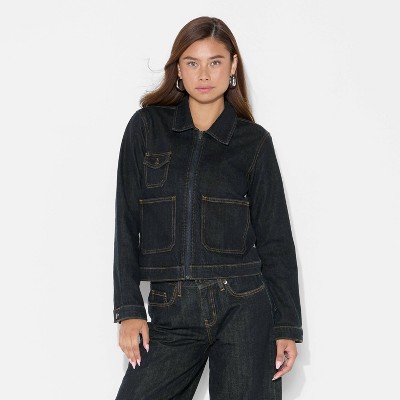 Women's Denim Utility Jacket - Wild Fable