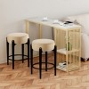 23.6" Mid-Century Modern Upholstered Counter Stool Set of 2, Dining Chairs with Metal Legs for Kitchen Island or Home Bar – The Pop Home - 3 of 4