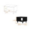 NicBex Coffee Tables for Living Room Modern Coffee Table and TV Stand Set of 2 Both with Sturdy Steel Legs, Black - 2 of 4