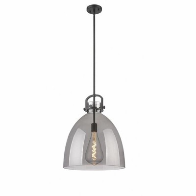 Newton Bell - 1 Light Stem Hung Pendant In Industrial Style-21.63 Inches Tall and 16 Inches Wide