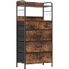 47.2" Vertical Fabric Dresser w/200LB Capacity - 5 Drawers + Shelves & Anti-Tip Kit, Slim 11.8" Depth for Bedroom/Closet - 2 of 4