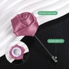 Unique Bargains Wedding Groom Boutonnieres Rose Flower Lapel Pins for Men 1 Pc - 2 of 4
