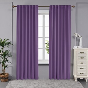 Deconovo Blackout Curtains 2 Panels - 42" W, Back Tab, Room Darkening - 1 of 4