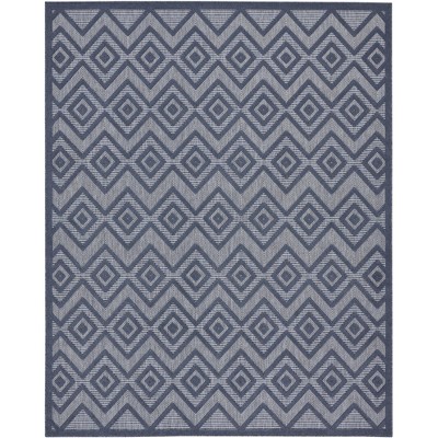 Nourison Versatile Solid Diamond Indoor Outdoor Flatweave Area Rug