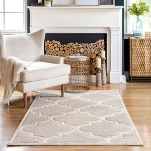 Nuloom Hand Tufted Fez Area Rug, 4' x 6', Beige - 1 of 4