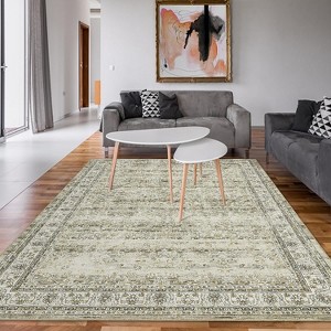 Runner Washable Vintage Floral Entryway Rug Soft Low Pile Non-Slip Non-Shedding Oriental Distressed Rug Hallway Laundry - 1 of 4