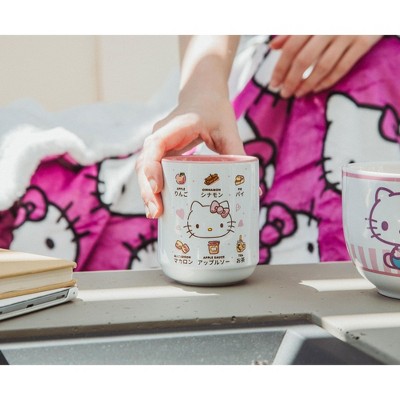 Hello Kitty Asian Ceramic Tea Cup with Dessert Icons