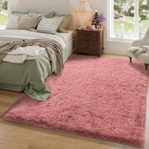 Soft Shag Area Rug 6x9 for Living Room or Bedroom, Fluffy Non-Slip Plush Carpet, Cozy Fuzzy Indoor Rug for Kids Room - 1 of 4