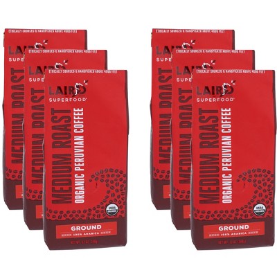 Laird Superfood Coffee Ground Medium Roast - Case of 6 - 12 oz
