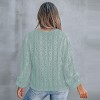Women's Mint Green Crochet Lace Button-Up Blouse - Cupshe - 3 of 4