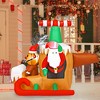 Costway 6Ft Long Inflatable Santa Claus Flying Airplane Blow Up Christmas Decoration - image 3 of 4