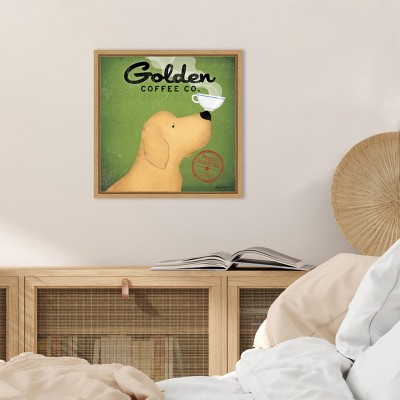 Golden Dog Coffee Co Green and Maple Canvas Print