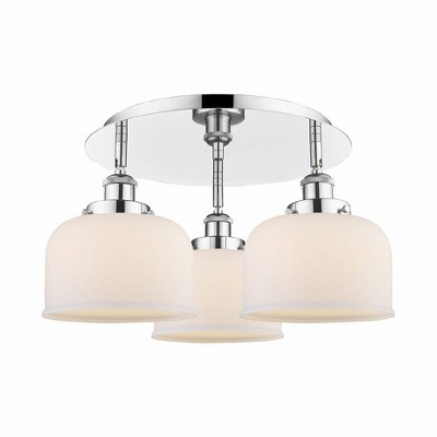 Bell - 3 Light Flush Mount In Art Deco Style-9.25 Inches Tall and 19.75 Inches Wide