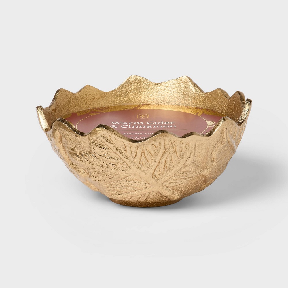 2 Wick Metal Leaf Warm Cider and Cinnamon Fall Candle - Threshold™