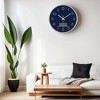 Unique Bargains Plastic Silent Battery Powered Date and Temperature Wall Clock 12 Inches - 3 of 4