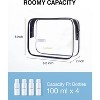 MaseiKar Clear Toiletry Bag, 2 Packs , Airport Airline Travel Essential Carry On Makeup Cosmetic Bags for Women, Black - 3 of 4