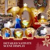 NAYSAYE 7.5FT Nativity Scene Inflatable Christmas Decoration Letter Holiday Yard Display for Home Garden, Red and Brown, 88.6"*29.5"*55.1" - 4 of 4