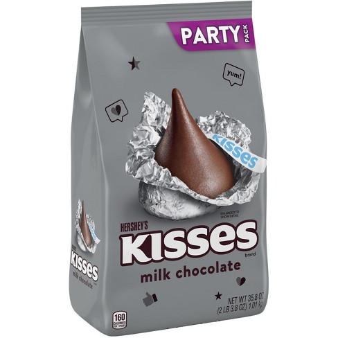 165 Pcs Light Blue & Silver Candy Hershey's Kisses Milk Chocolates : Target