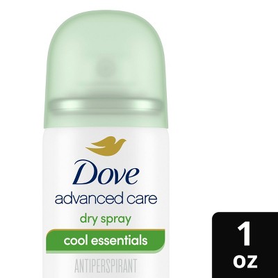 Dove Beauty Cool Essentials Antiperspirant Mini Deodorant Dry Spray - Travel Size - 1oz