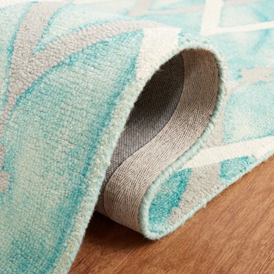 Lush Green Hand-Tufted Wool 5' Square Area Rug