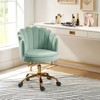 Belanda  Modern Velvet Task Chair with Golden Base and Tufted Back for Living Room and Office Room | KARAT HOME - 3 of 4