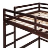 NicBex Twin Size Bunk Bed with Desk Loft Bed Pine Frame Bed Frame with Writing Board, Lockers, Guardrails and Ladder, No Box Spring Required - 4 of 4