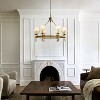 ALOADECOR 6-Light Classic Pendant Fixture Elegant Interior Lighting With White Shades For Dining Room Living Room - 2 of 4