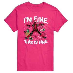 Men's - Marvel - Im Fine Deadpool Short Sleeve Graphic T-Shirt - 1 of 3
