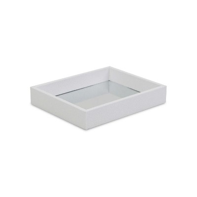 Cheung's Labai Mini Shagreen Mirror Tray - White