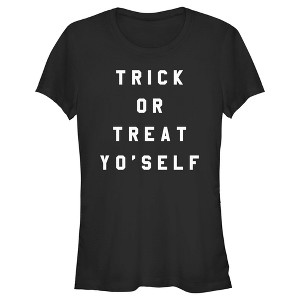 Juniors Womens Lost Gods Halloween Trick Or Treat Yo' Self T-Shirt - 1 of 4