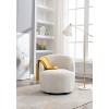 360° Swivel Accent Armchair, Barrel Chair With Black Powder Coating Metal Base-ModernLuxe - 2 of 4