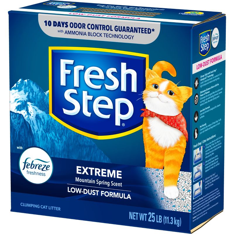 Fresh Step Extreme Scented Litter with the Power of Febreze Clumping Cat Litter - Mountain Spring, 5 of 15
